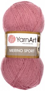 Пряжа Yarnart Merino Sport пыльная роза (775), 50%шерсть/50%акрил, 400м, 100г