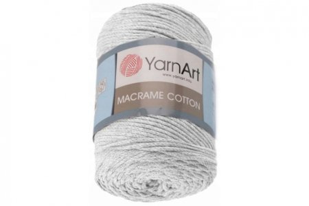 Пряжа YarnArt Macrame cotton светло-серый (756), 85%хлопок/15%полиэстер, 225м, 250г