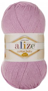 Пряжа Alize Cotton baby soft розовый (191), 50%хлопок/50%акрил, 270м, 100г