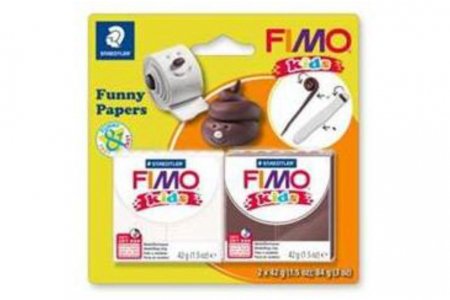 Набор полимерной глины FIMO kids kit Веселая бумажка, 2блока по 42г