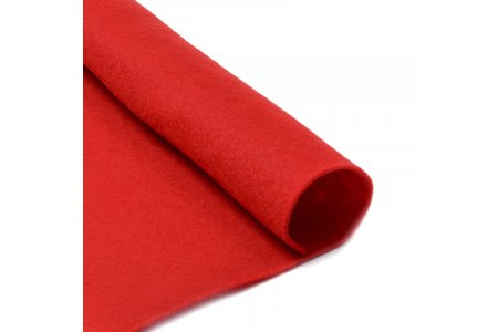 Фетр листовой IDEAL 100%полиэстер, мягкий, красный(601), 1мм, 20*30см