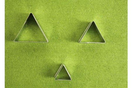 Набор фигурных резаков MAKIN*S Треугольник, 3шт, размер 2-4см