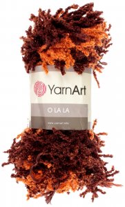 Пряжа Yarnart O La La коричневый-терракот (577), 70%акрил/30%шерсть, 11м, 100г