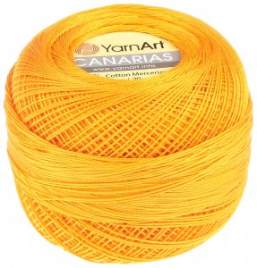 Пряжа YarnArt Canarias ярко-желтый (5307), 100%мерсеризованный хлопок, 203м, 20г
