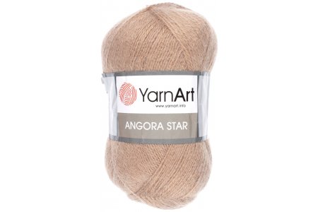 Пряжа Yarnart Angora Star холодный беж (512), 20%шерсть/80%акрил, 500м, 100г