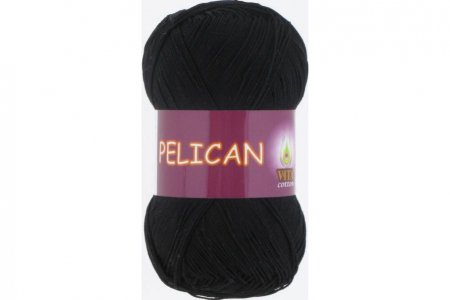 Пряжа Vita cotton Pelican черный (3952), 100%хлопок, 330м, 50г