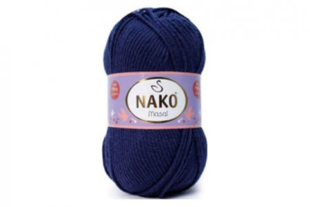 Пряжа Nako Masal темно-синий (11458), 100%акрил, 165м, 100г