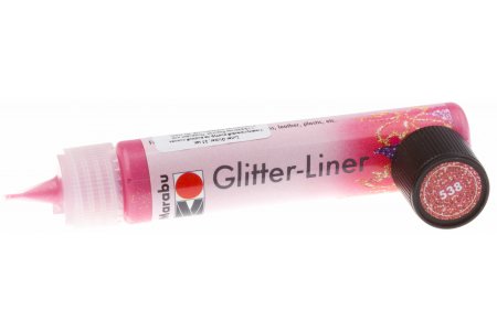 Контур универсальный Marabu Glitter, рубин блестки (538), 25мл