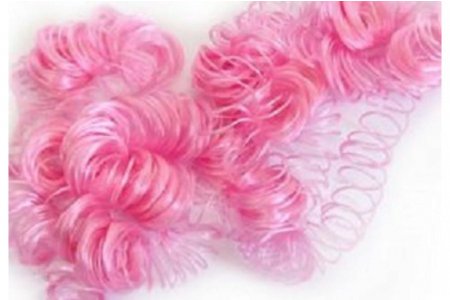Волосы для кукол кудри розовый, 45г