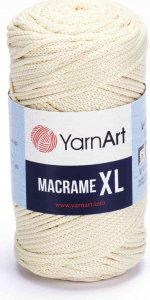 Пряжа YarnArt Macrame XL молочный (137), 100%полиэстер, 130м, 250г