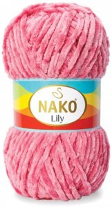 Пряжа Nako Lily темно-розовый (816), 100%полиэстер, 180м, 100г