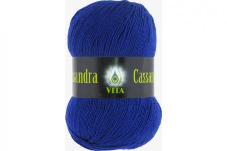 Пряжа Vita Cassandra василек (3608), 100%шерсть ластер, 400м, 100г