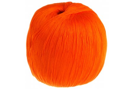 Пряжа Троицкая Астра ярко-оранжевый (490), 100%мерсеризованный хлопок, 610м, 100г