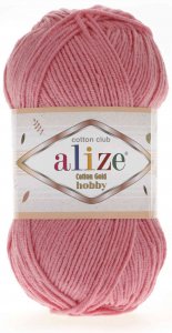 Пряжа Alize Cotton gold hobby темно-розовый (33), 45%акрил /55%хлопок, 165м, 50г