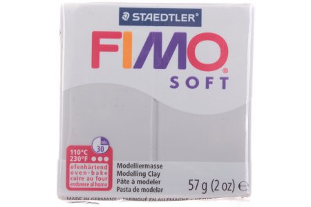 Полимерная глина FIMO Soft, серый дельфин (80), 57г
