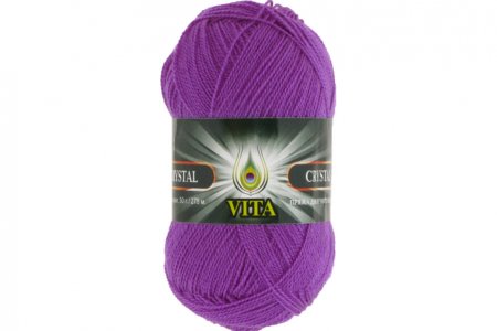 Пряжа Vita Crystal темно-сиреневый (5675), 100%акрил, 275м, 50г