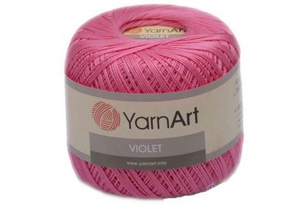 Пряжа YarnArt Violet ярко-розовый (5001), 100%мерсеризованный хлопок, 282м, 50г