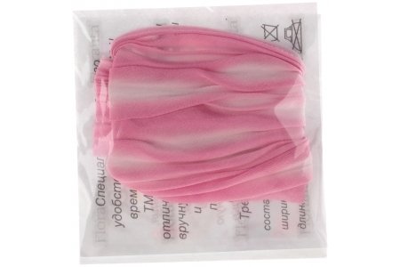 Лента шибори FLORANTA SHIBORI, розовый/белый, 120мм, 20см