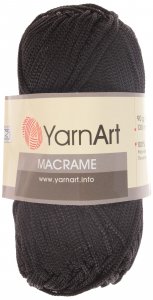 Пряжа YarnArt Macrame черный (148), 100%полиэстер, 130м, 90г