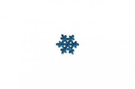Термоаппликация Снежинка малая, синий
