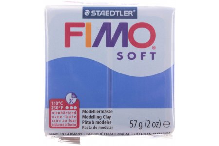 Полимерная глина FIMO Soft, бриллиантовый синий (33), 57г