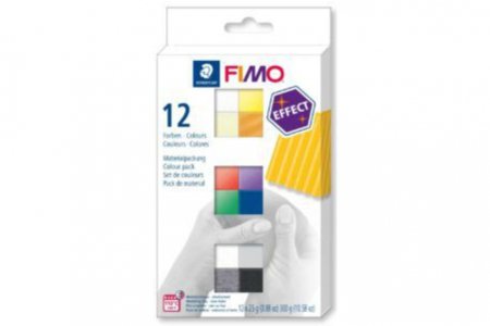 Набор полимерной глины FIMO effect, 12 блоков по 25г