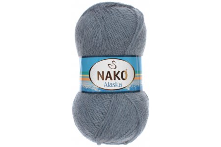 Пряжа Nako Alaska серо-голубой (23547), 80%акрил/15%шерсть/5%мохер, 200м, 100г