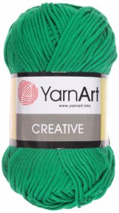 Пряжа YarnArt Creative ярко-зеленый (227), 100%хлопок, 85м, 50г