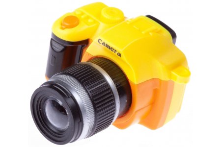 Фотоаппарат со вспышкой, желтый, 4*2,5*5см