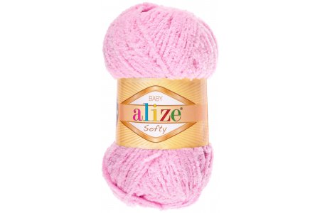 Пряжа Alize Softy розовый (98), 100%микрополиэстер, 115м, 50г