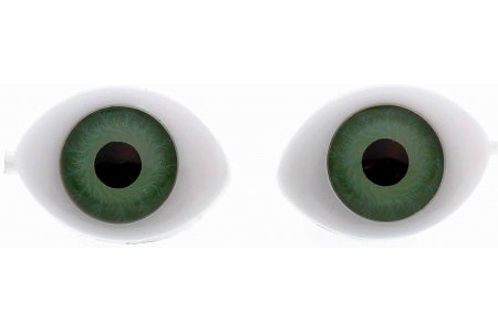 Глаза пластиковые для приклеивания, светло-зеленый, 15*11мм, 1пара