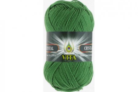 Пряжа Vita Crystal зеленый (5677), 100%акрил, 275м, 50г
