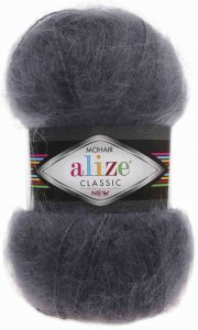 Пряжа Alize Mohair Classic темно-серый (53),, 24%шерсть/25%мохер/51%акрил, 200м, 100г