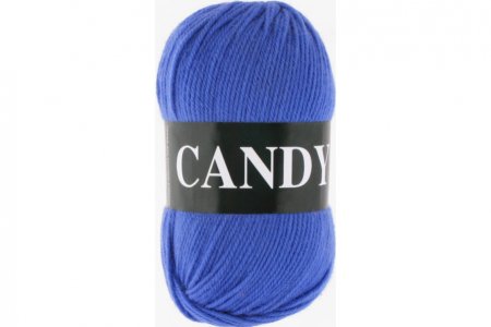 Пряжа Vita Candy ярко-синий (2528), 100%шерсть ластер, 178м, 100г