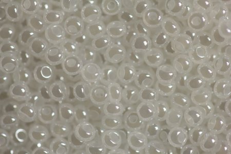 Бисер чешский круглый PRECIOSA 10/0 непрозрачный/глянцевый блестящий белый (57102), 50г