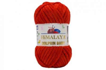 Пряжа Himalaya Dolphin baby красный (80318), 100%полиэстер, 120м, 100г