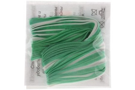 Лента шибори FLORANTA SHIBORI, зеленый/белый, 120мм, 20см