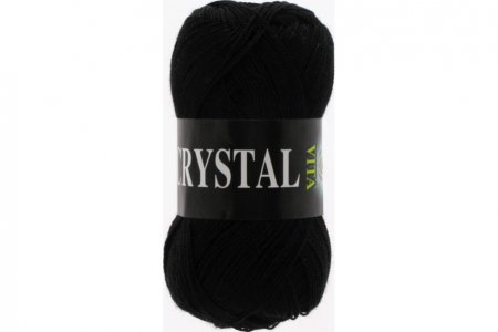Пряжа Vita Crystal черный (5652), 100%акрил, 275м, 50г