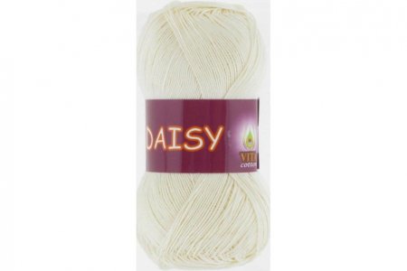Пряжа Vita cotton Daisy экрю (4403), 100%мерсеризованный хлопок, 295м, 50г