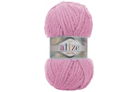 Пряжа Alize Softy plus розовый (185), 100%микрополиэстер, 120м, 100г