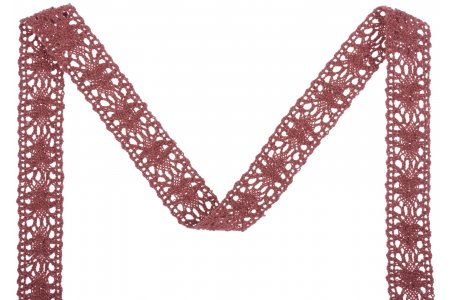 Кружево вязаное 20.01.087, коричневый, 20мм, 1м
