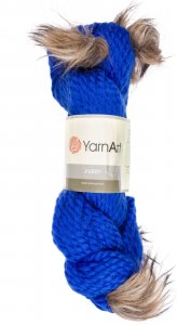 Пряжа Yarnart Furry синий (888), 50%акрил/42%шерсть/8%полиамид, 170м, 100г