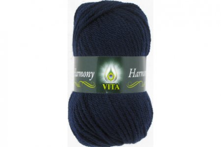 Пряжа Vita Harmony темно-синий (6325), 55%акрил/45%шерсть, 110м, 100г