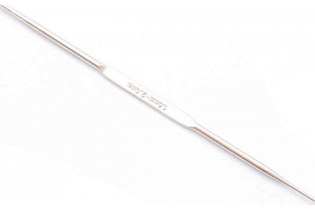 Крючок для вязания GAMMA двусторонний, металлический, d1-2мм, 13см