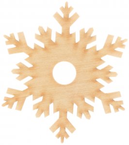 Заготовка для декорирования деревянная Снежинка-37, 9,3*8,6см