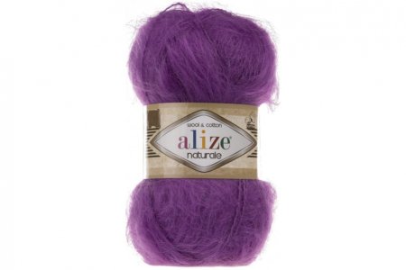 Пряжа Alize Naturale пурпурный (206), 60%шерсть/40%хлопка, 230м, 100г