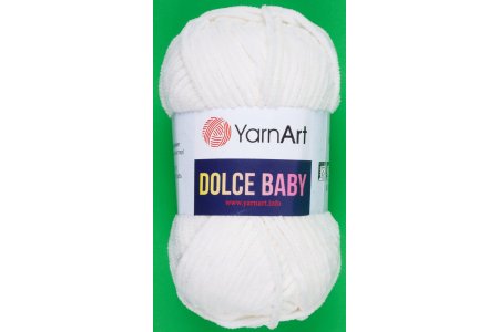 Пряжа YarnArt Dolce Baby молочный (745), 100%микрополиэстер, 85м, 50г