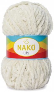 Пряжа Nako Lily кремовый (6651), 100%полиэстер, 180м, 100г