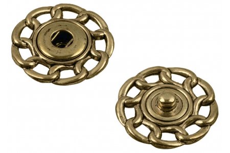 Кнопки пришивные GAMMA металлические, бронза, 25мм, 5шт