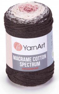 Пряжа YarnArt Macrame cotton spectrum кофе-кремовый-лен-пыльная роза (1302), 85%хлопок/15%полиэстер, 225м, 250г